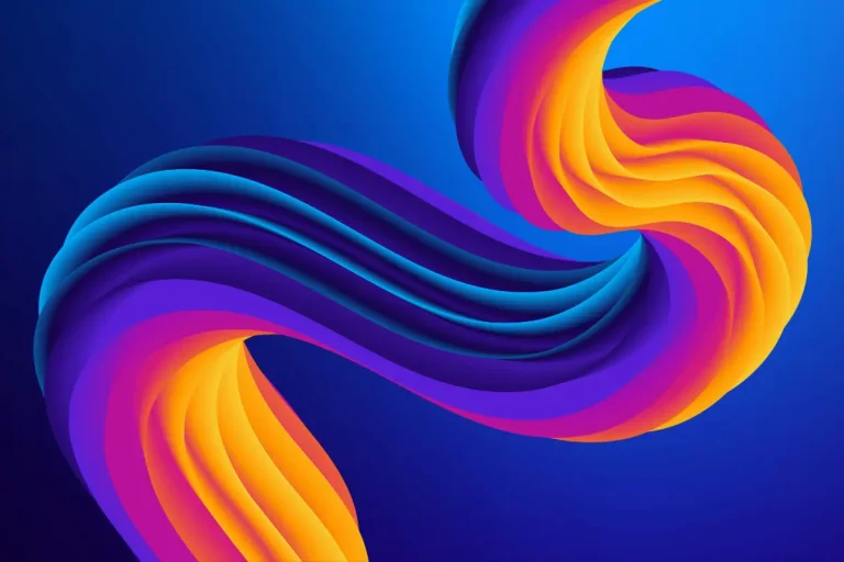 Colorful abstract background with smooth, undulating waves in a variety of hues, evoking a sense of movement.