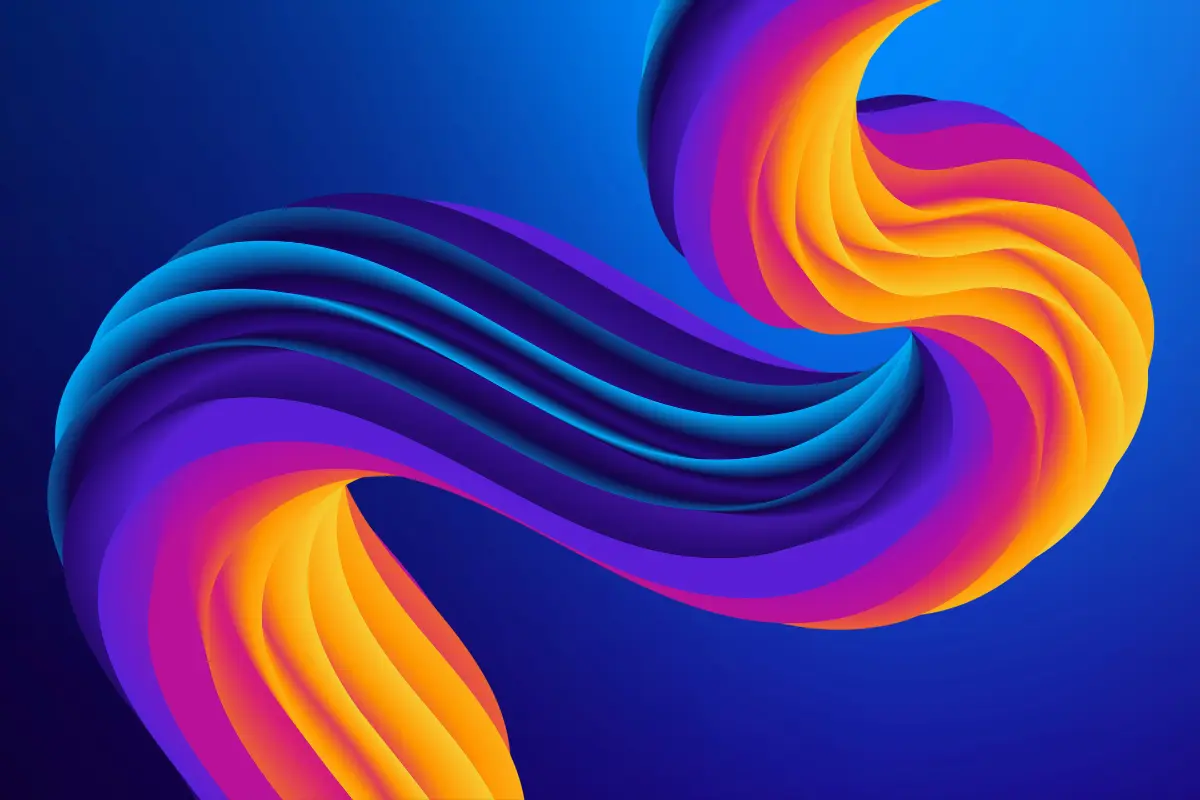 Colorful abstract background with smooth, undulating waves in a variety of hues, evoking a sense of movement.