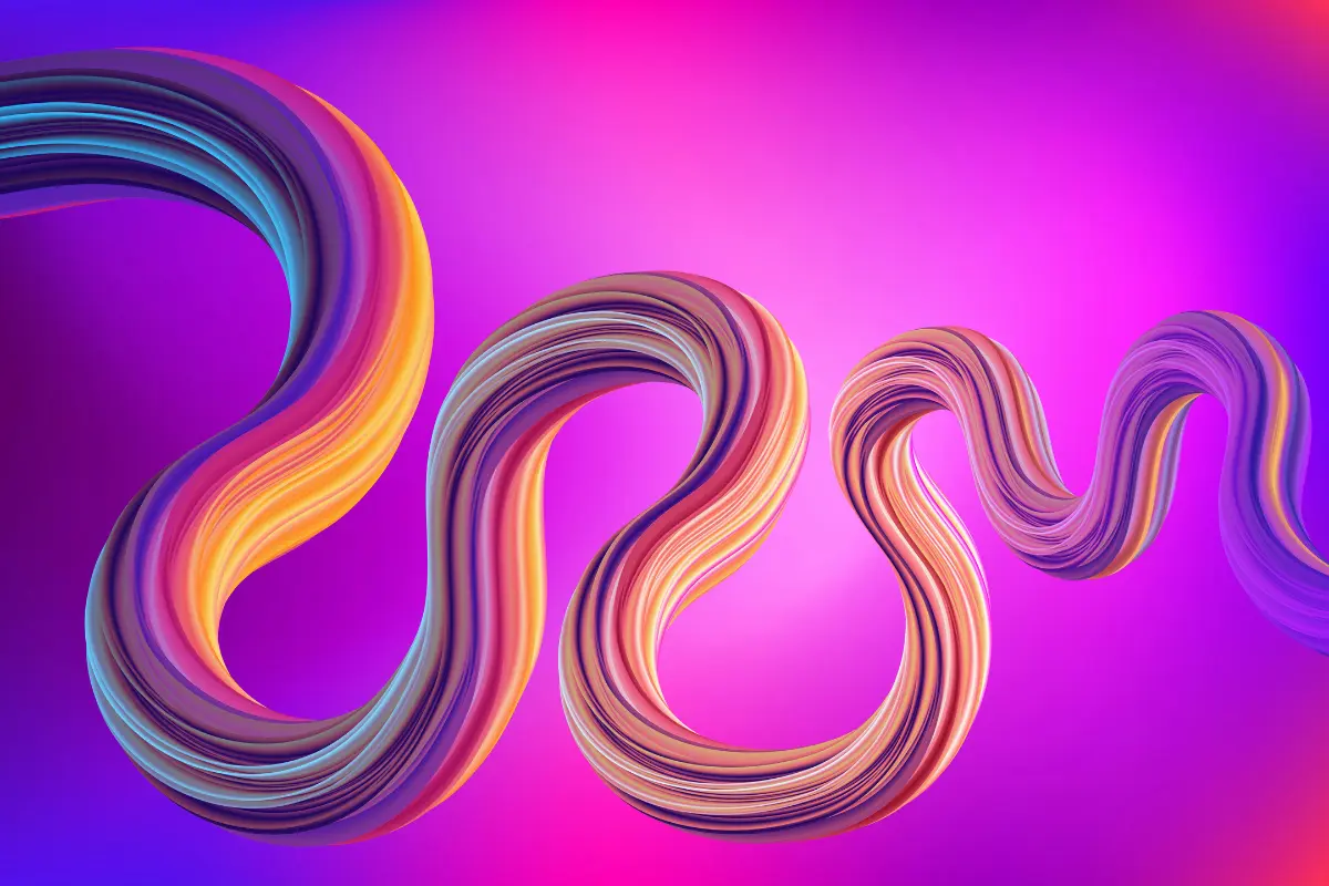 Abstract background featuring vibrant, wavy lines in various colors creating a dynamic visual effect.