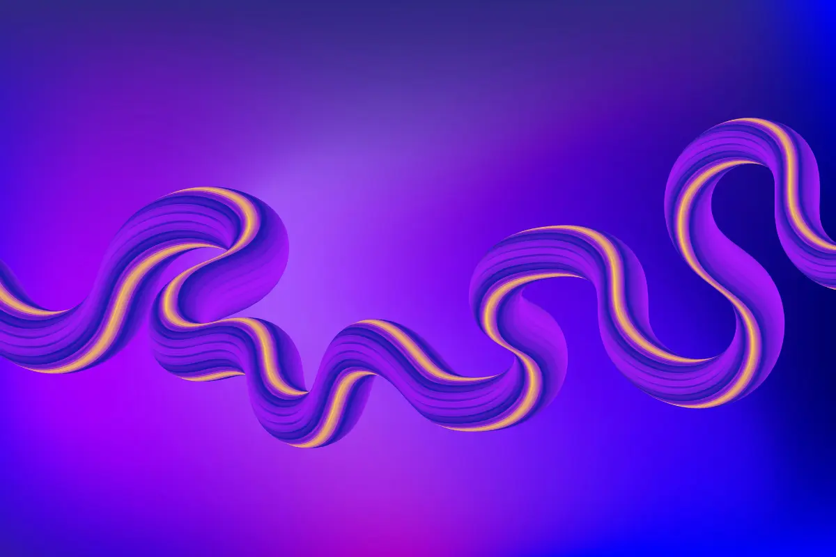 Wavy lines create an abstract background, showcasing a blend of colors that evoke movement and fluidity.