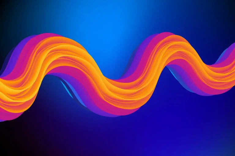 Abstract background featuring flowing wavy lines in various shades, creating a dynamic and fluid visual effect.