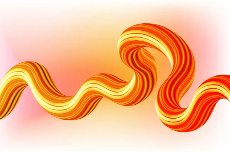Abstract design of flowing orange and yellow lines, evoking movement and warmth.