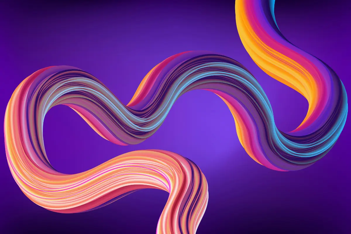Abstract background featuring vibrant, flowing waves in various colors, creating a dynamic and energetic visual effect.